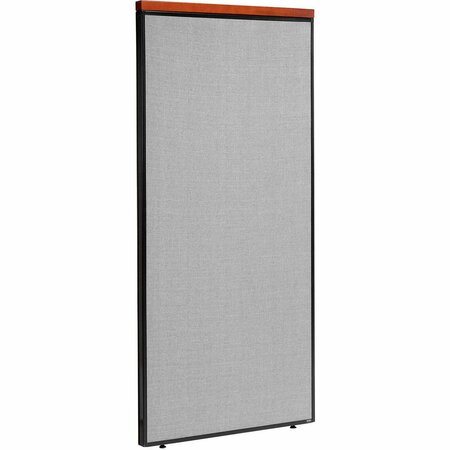 INTERION BY GLOBAL INDUSTRIAL Interion Deluxe Office Partition Panel, 36-1/4inW x 97-1/2inH, Gray 695788DGY